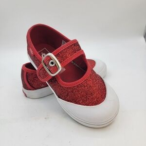 Mary Jane Toddler 'Glitter - Red' Size 10